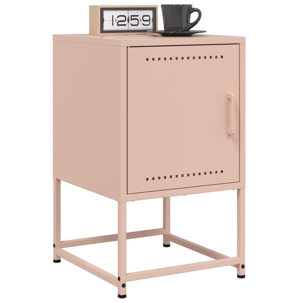 Bedside Cabinet Pink 36x39x60.5 cm Steel