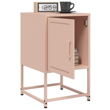 Bedside Cabinet Pink 36x39x60.5 cm Steel