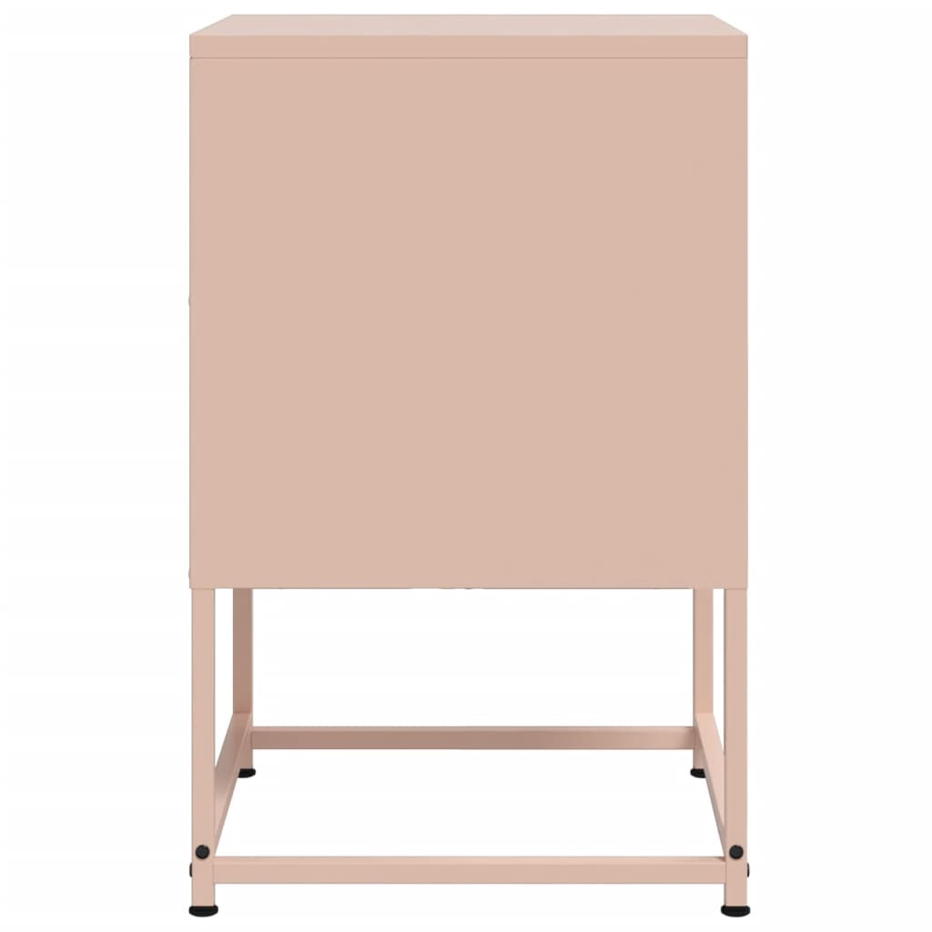 Bedside Cabinet Pink 36x39x60.5 cm Steel