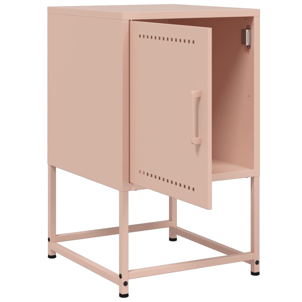 Bedside Cabinet Pink 36x39x60.5 cm Steel