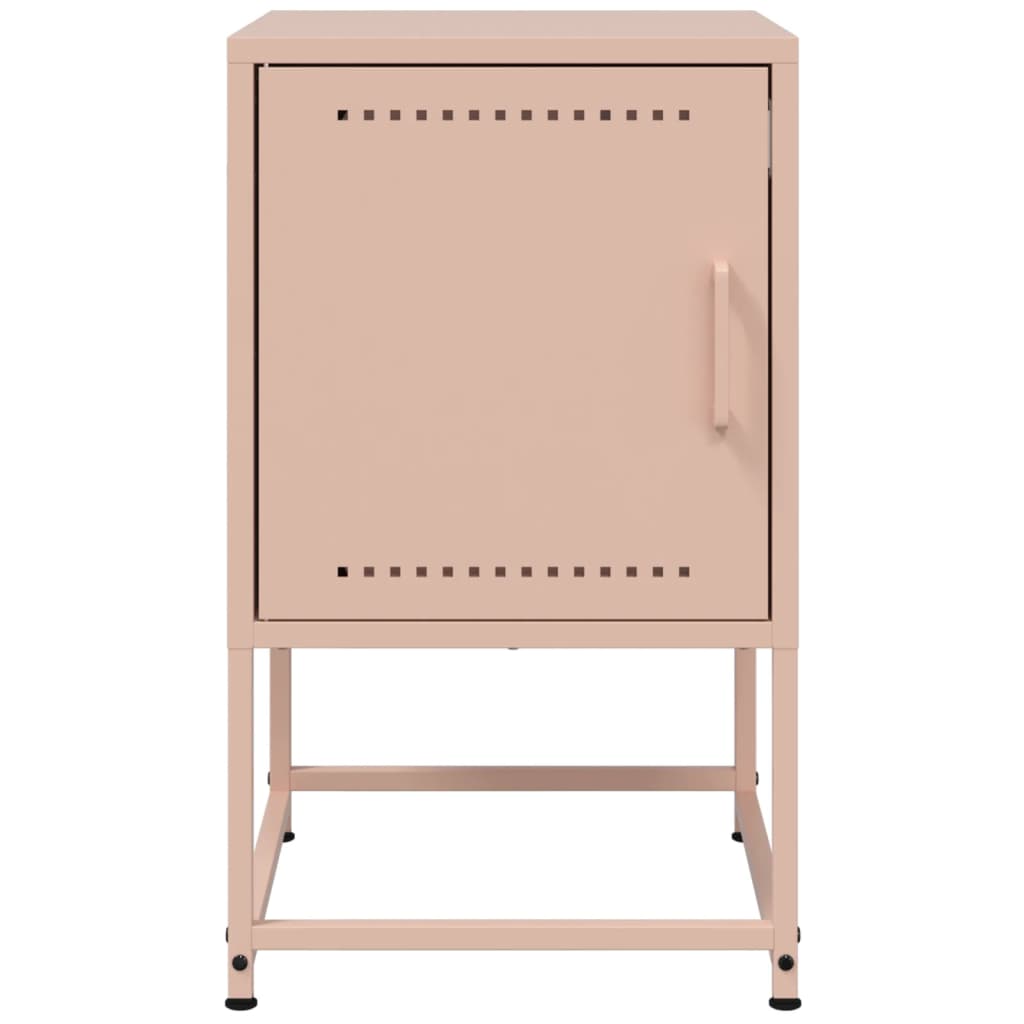 Bedside Cabinets 2 pcs Pink 36x39x60.5 cm Steel