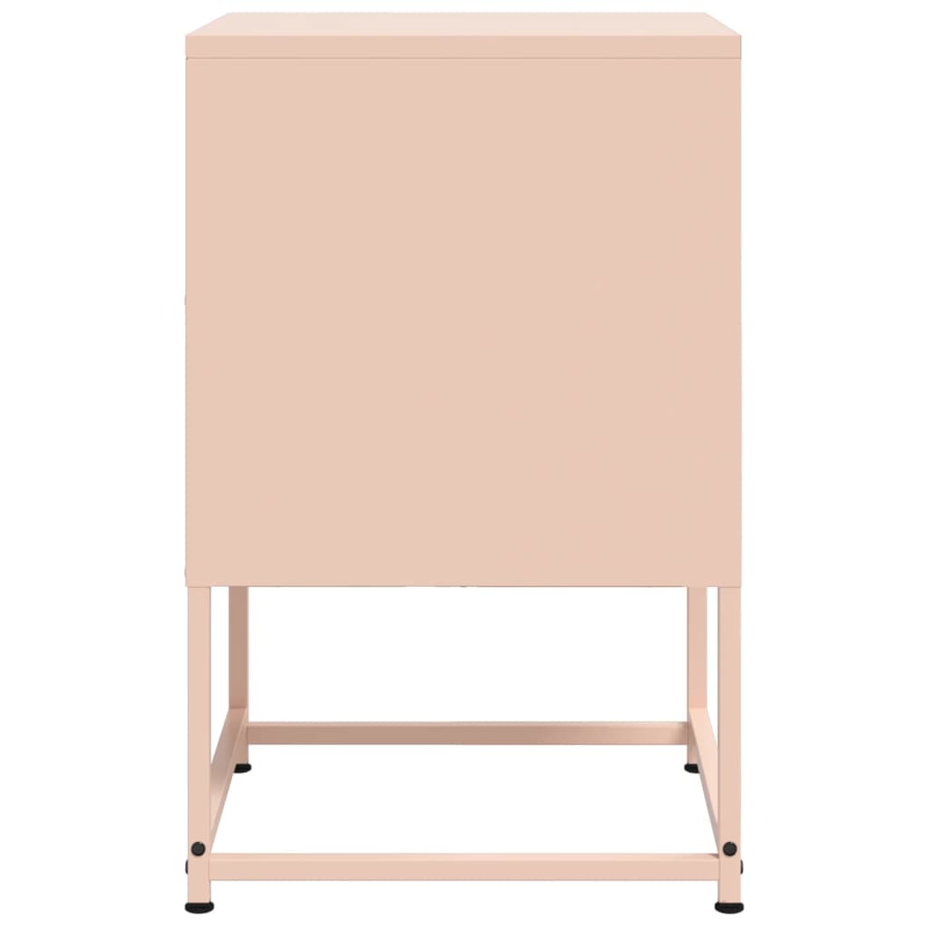 Bedside Cabinets 2 pcs Pink 36x39x60.5 cm Steel