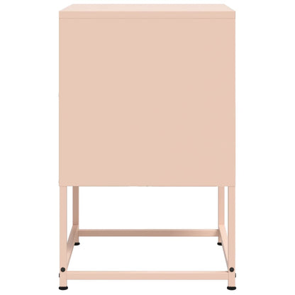 Bedside Cabinets 2 pcs Pink 36x39x60.5 cm Steel