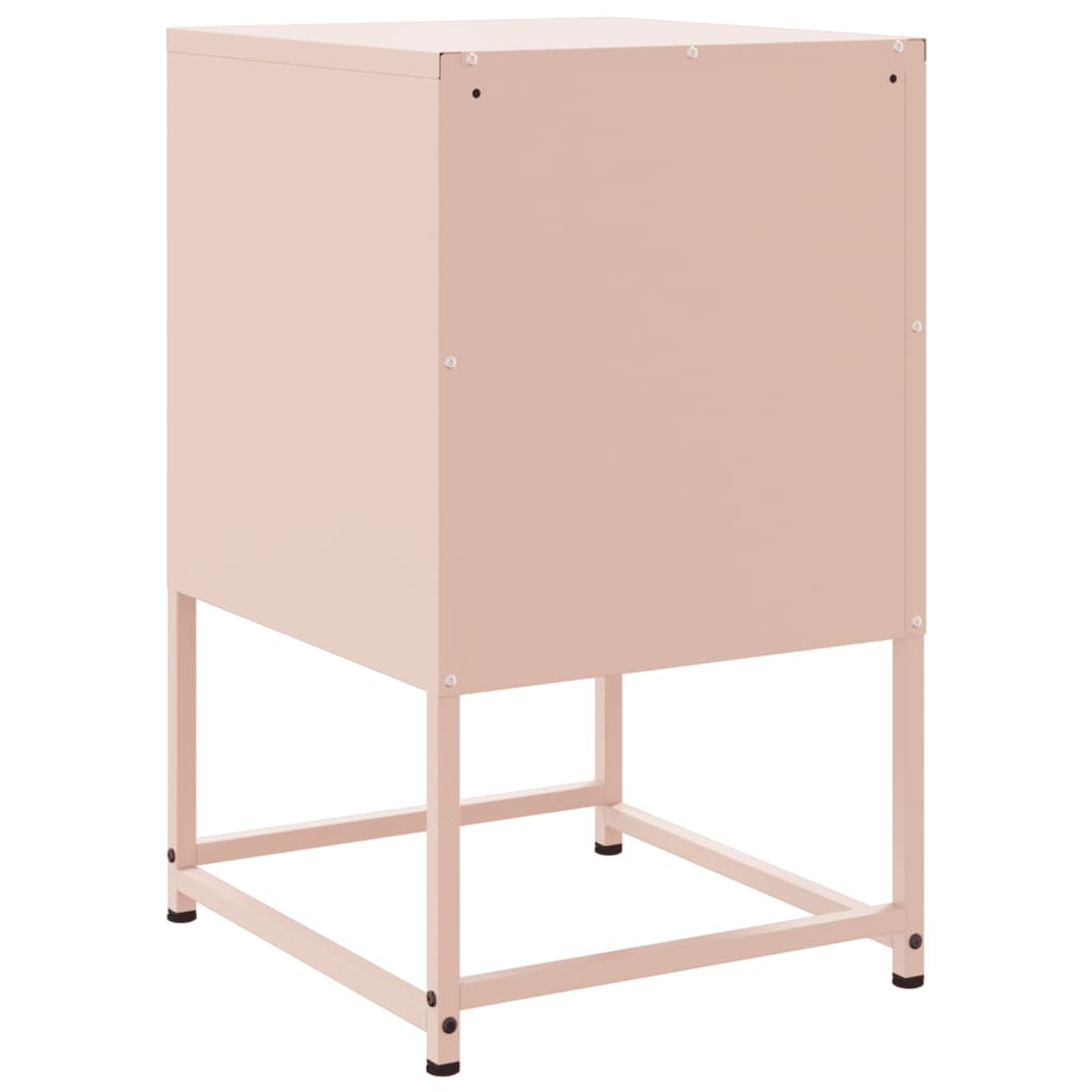 Bedside Cabinets 2 pcs Pink 36x39x60.5 cm Steel