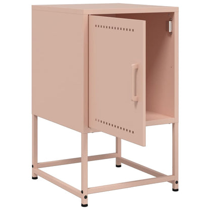 Bedside Cabinets 2 pcs Pink 36x39x60.5 cm Steel