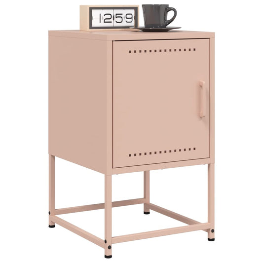 Bedside Cabinets 2 pcs Pink 36x39x60.5 cm Steel