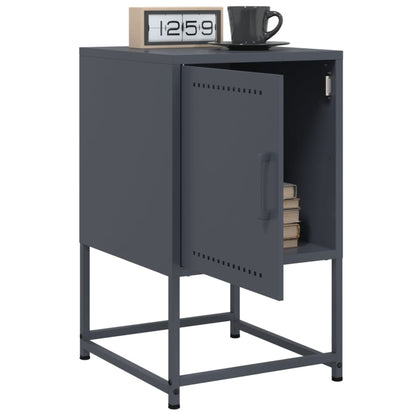 Bedside Cabinets 2 pcs Anthracite 36x39x60.5 cm Steel