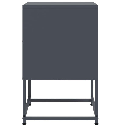 Bedside Cabinets 2 pcs Anthracite 36x39x60.5 cm Steel