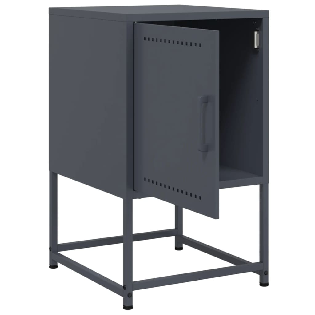 Bedside Cabinets 2 pcs Anthracite 36x39x60.5 cm Steel