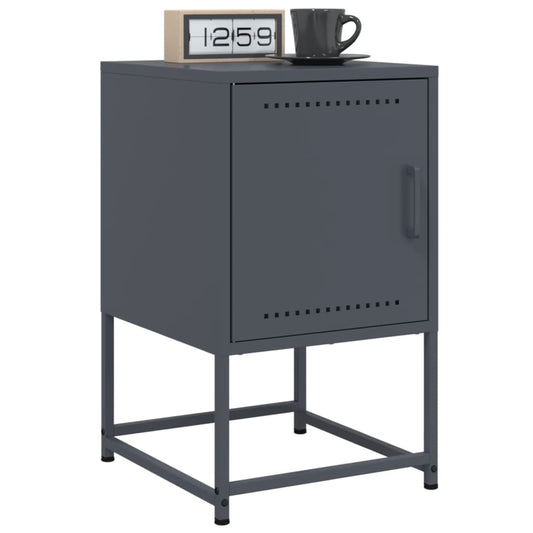 Bedside Cabinets 2 pcs Anthracite 36x39x60.5 cm Steel