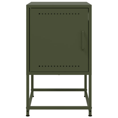 Bedside Cabinets 2 pcs Olive Green 36x39x60.5 cm Steel