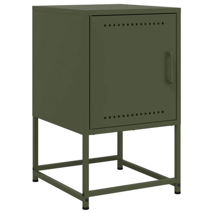 Bedside Cabinets 2 pcs Olive Green 36x39x60.5 cm Steel