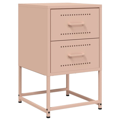 Bedside Cabinet Pink 36x39x60.5 cm Steel