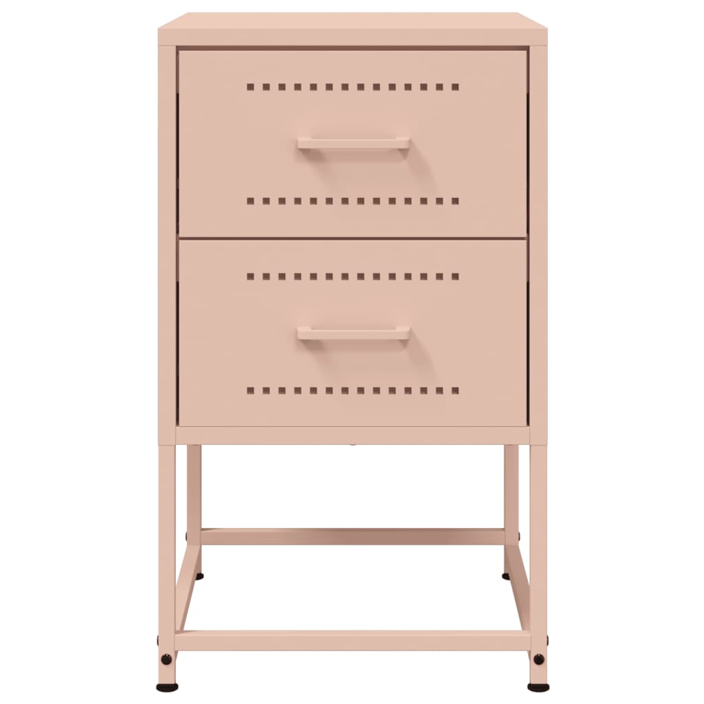 Bedside Cabinet Pink 36x39x60.5 cm Steel