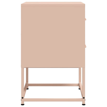 Bedside Cabinet Pink 36x39x60.5 cm Steel