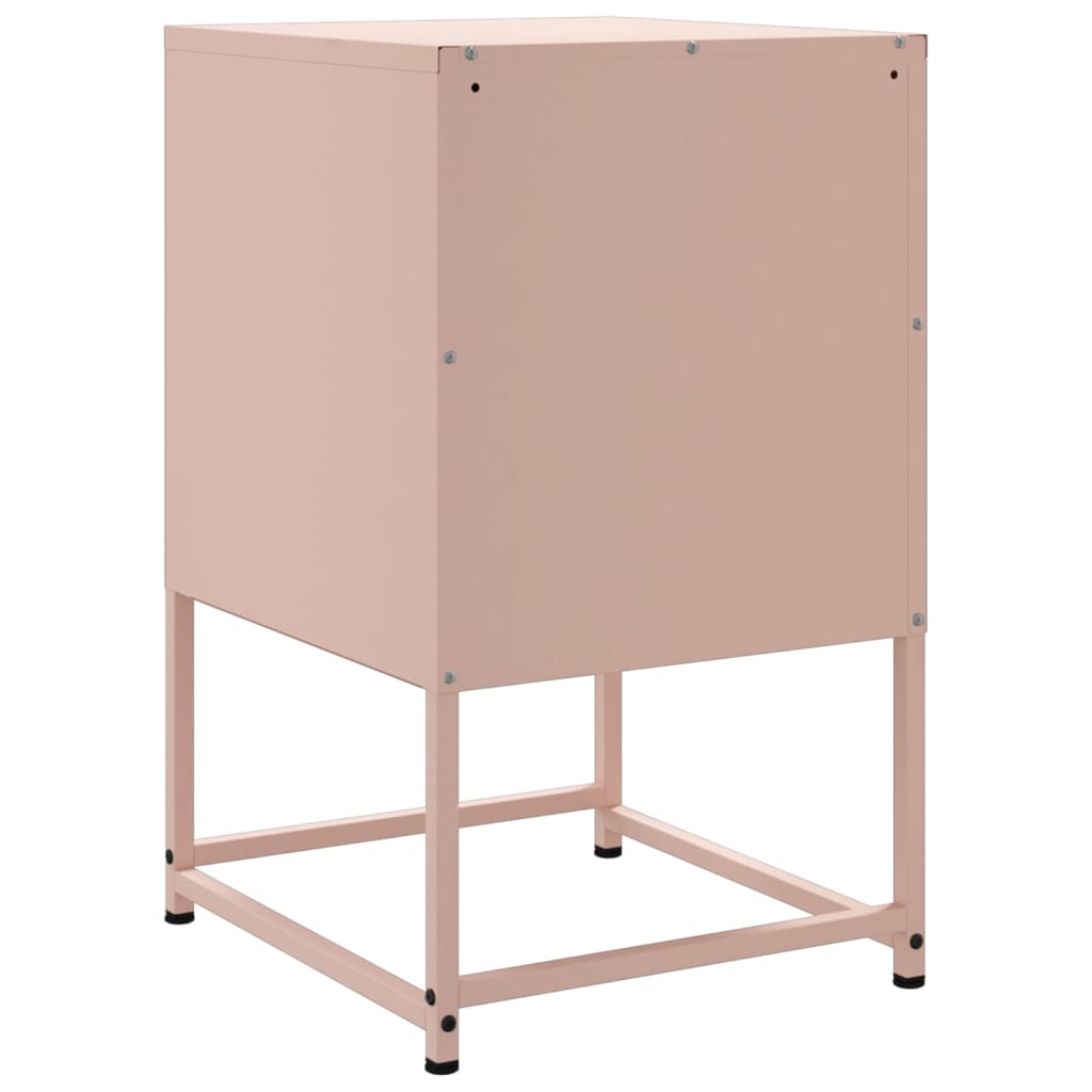 Bedside Cabinet Pink 36x39x60.5 cm Steel