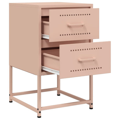 Bedside Cabinet Pink 36x39x60.5 cm Steel