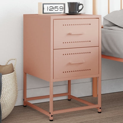 Bedside Cabinet Pink 36x39x60.5 cm Steel