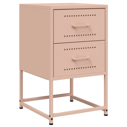 Bedside Cabinets 2 pcs Pink 36x39x60.5 cm Steel