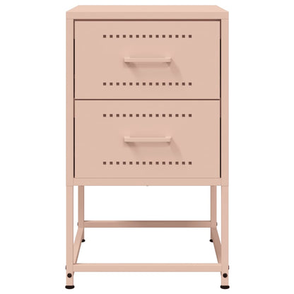 Bedside Cabinets 2 pcs Pink 36x39x60.5 cm Steel