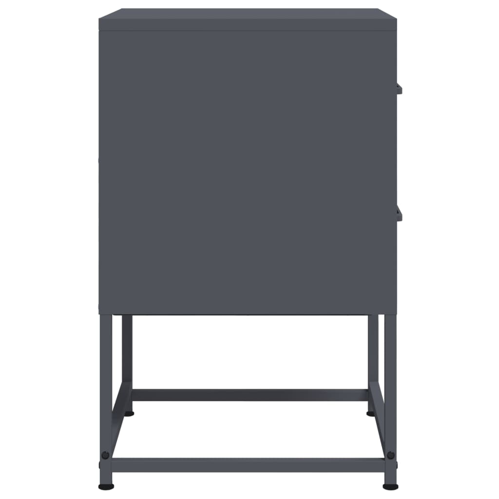 Bedside Cabinet Anthracite 36x39x60.5 cm Steel