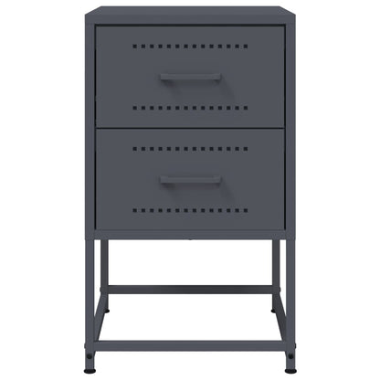 Bedside Cabinets 2 pcs Anthracite 36x39x60.5 cm Steel