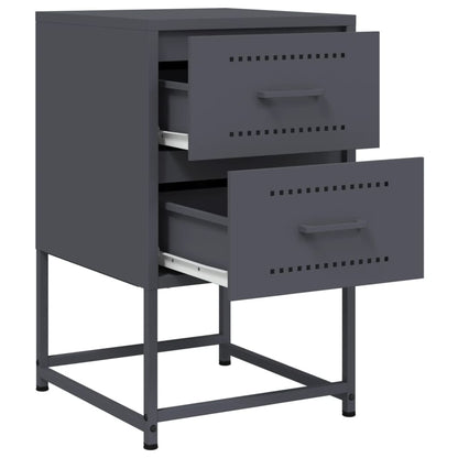 Bedside Cabinets 2 pcs Anthracite 36x39x60.5 cm Steel