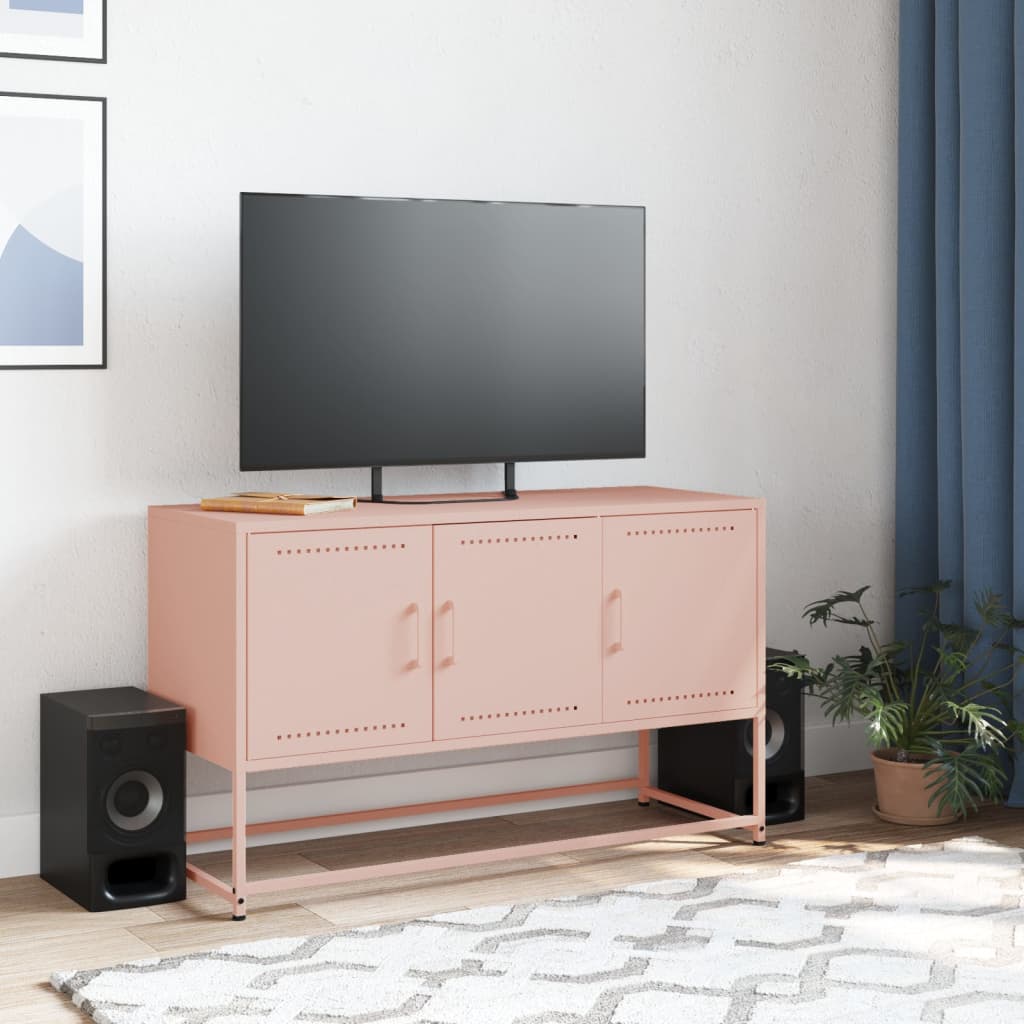 TV Cabinet Pink 100.5x39x60.5 cm Steel