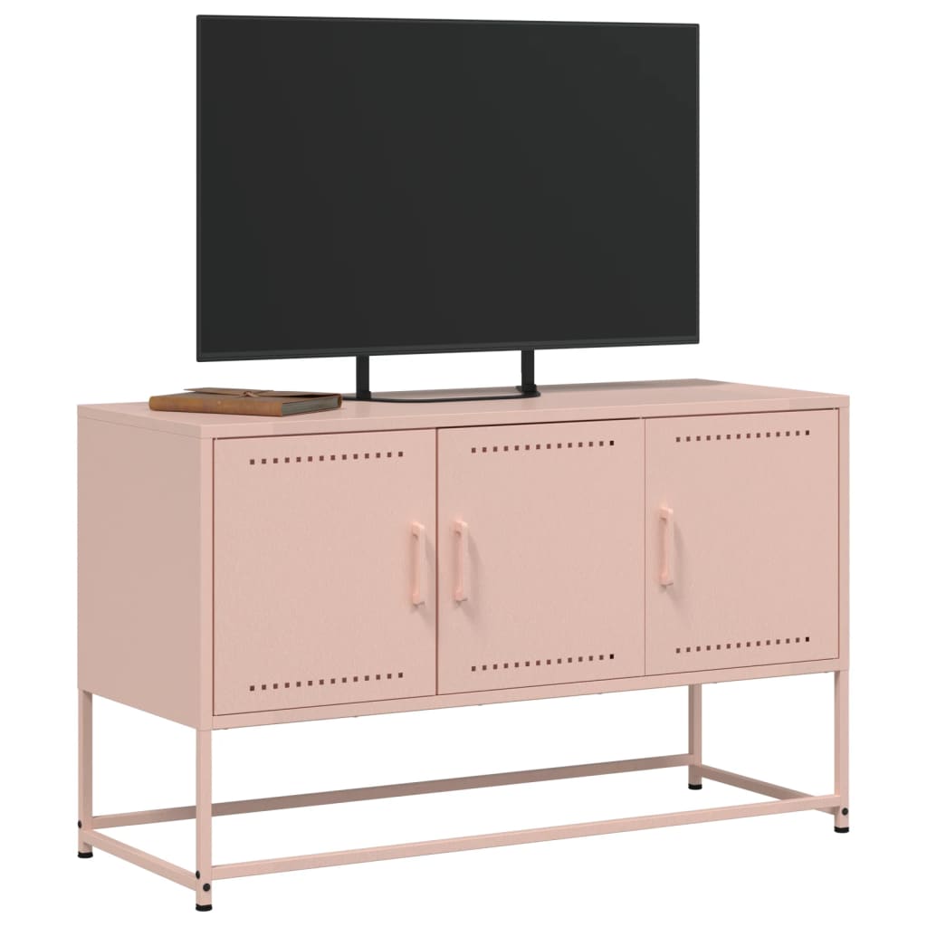 TV Cabinet Pink 100.5x39x60.5 cm Steel