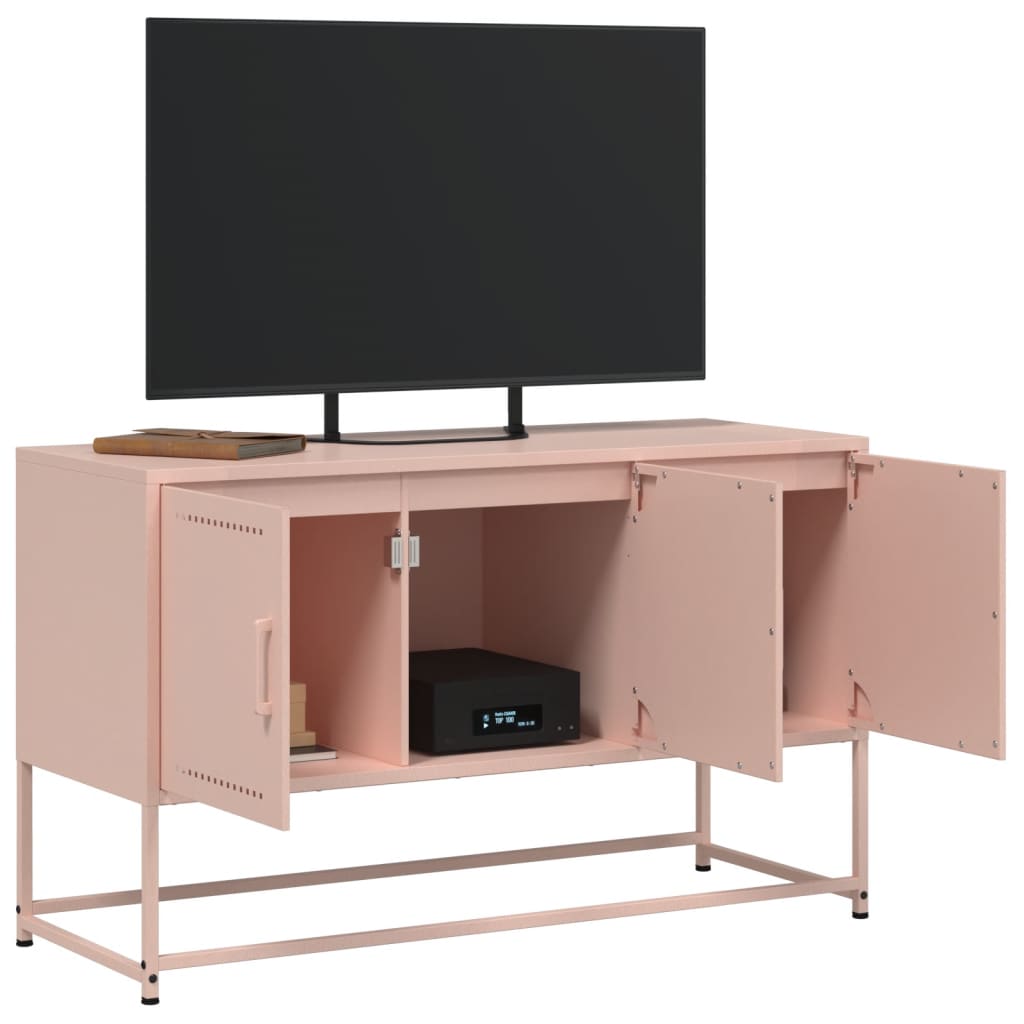 TV Cabinet Pink 100.5x39x60.5 cm Steel