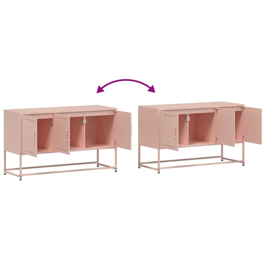 TV Cabinet Pink 100.5x39x60.5 cm Steel