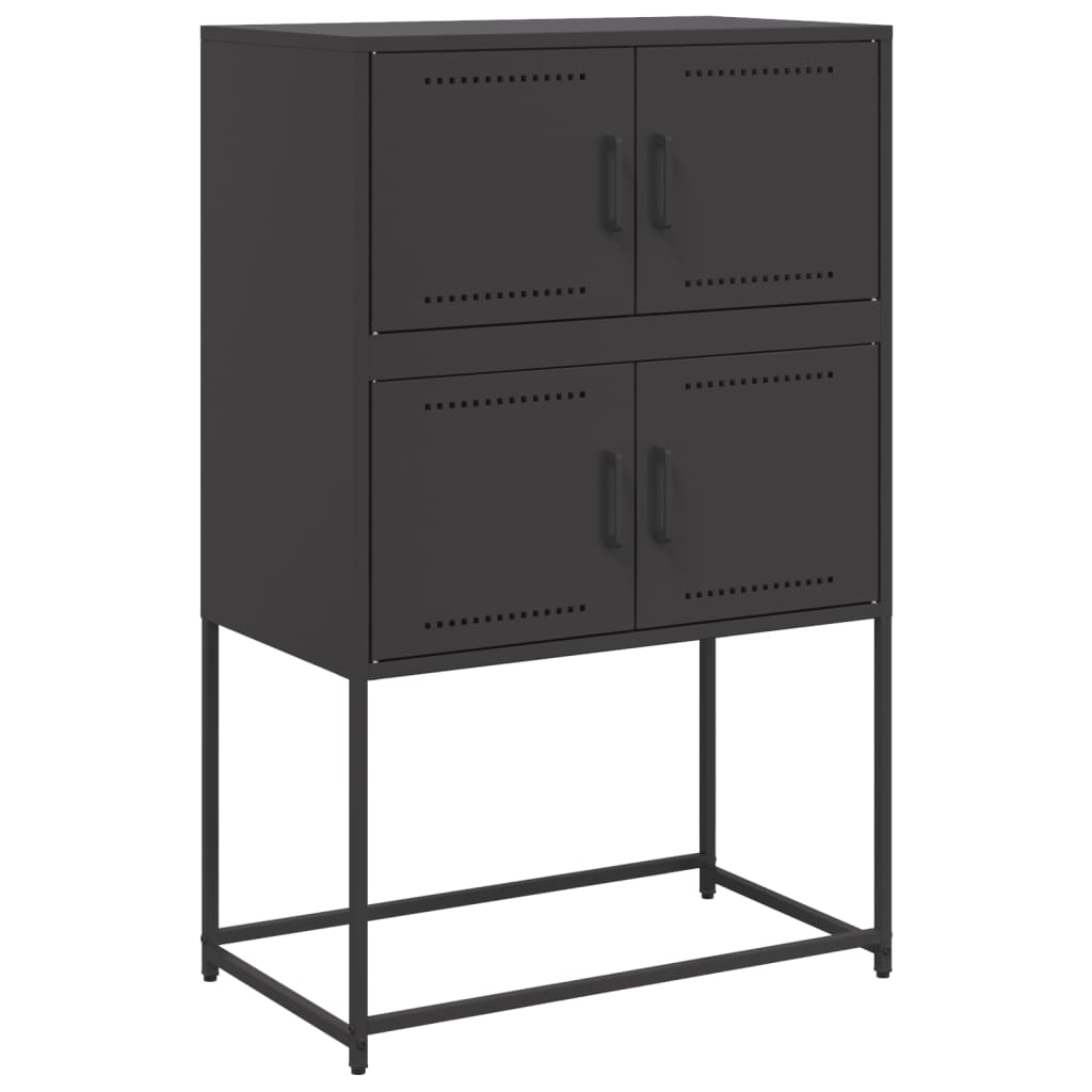 Sideboard Black 68.5x38.5x107 cm Steel