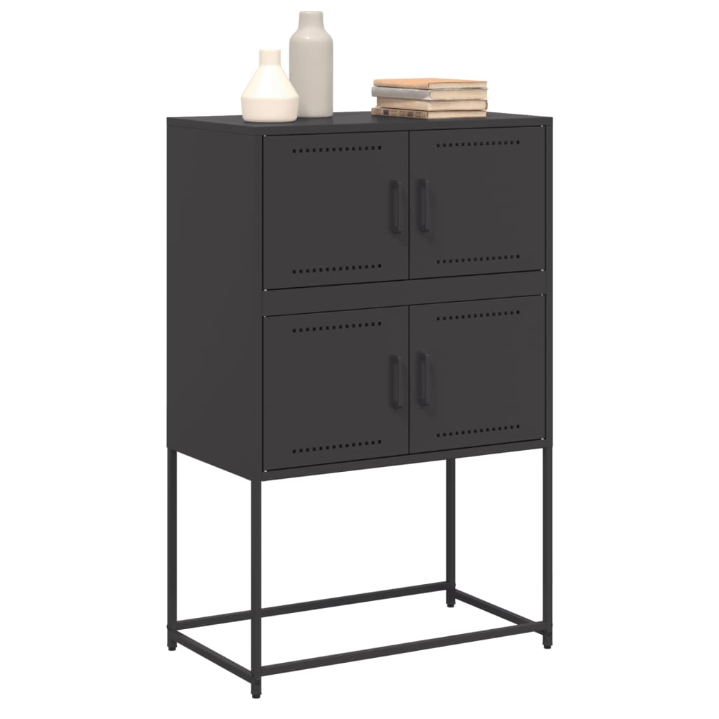 Sideboard Black 68.5x38.5x107 cm Steel