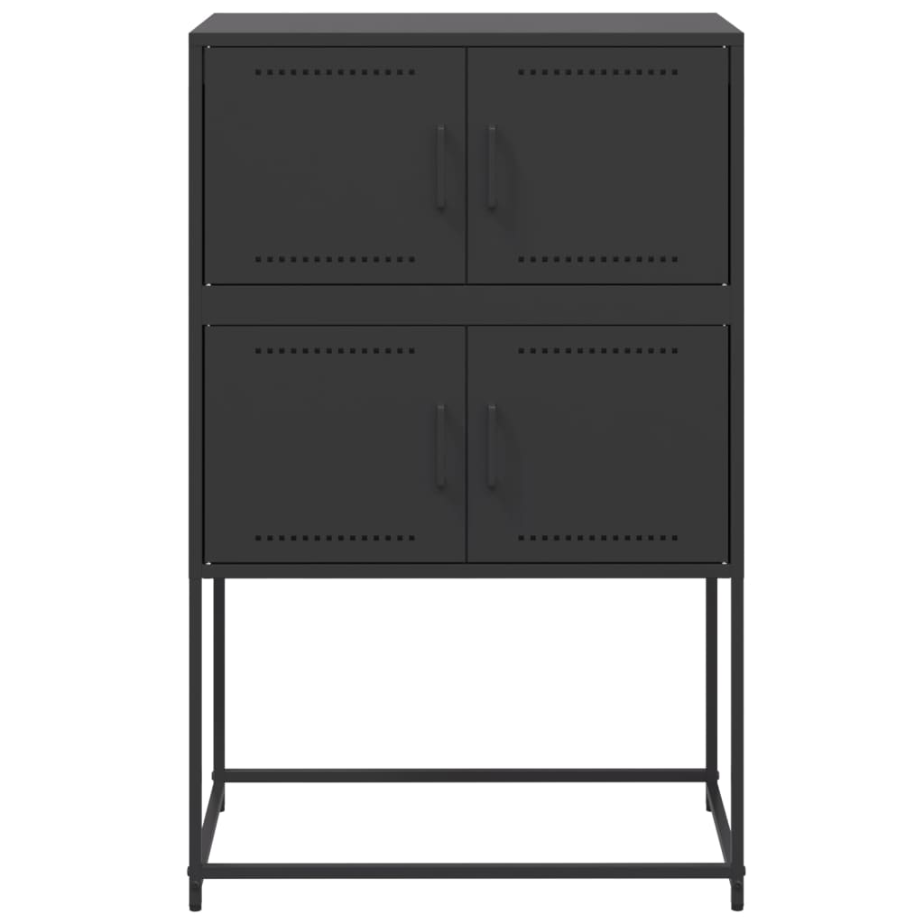 Sideboard Black 68.5x38.5x107 cm Steel