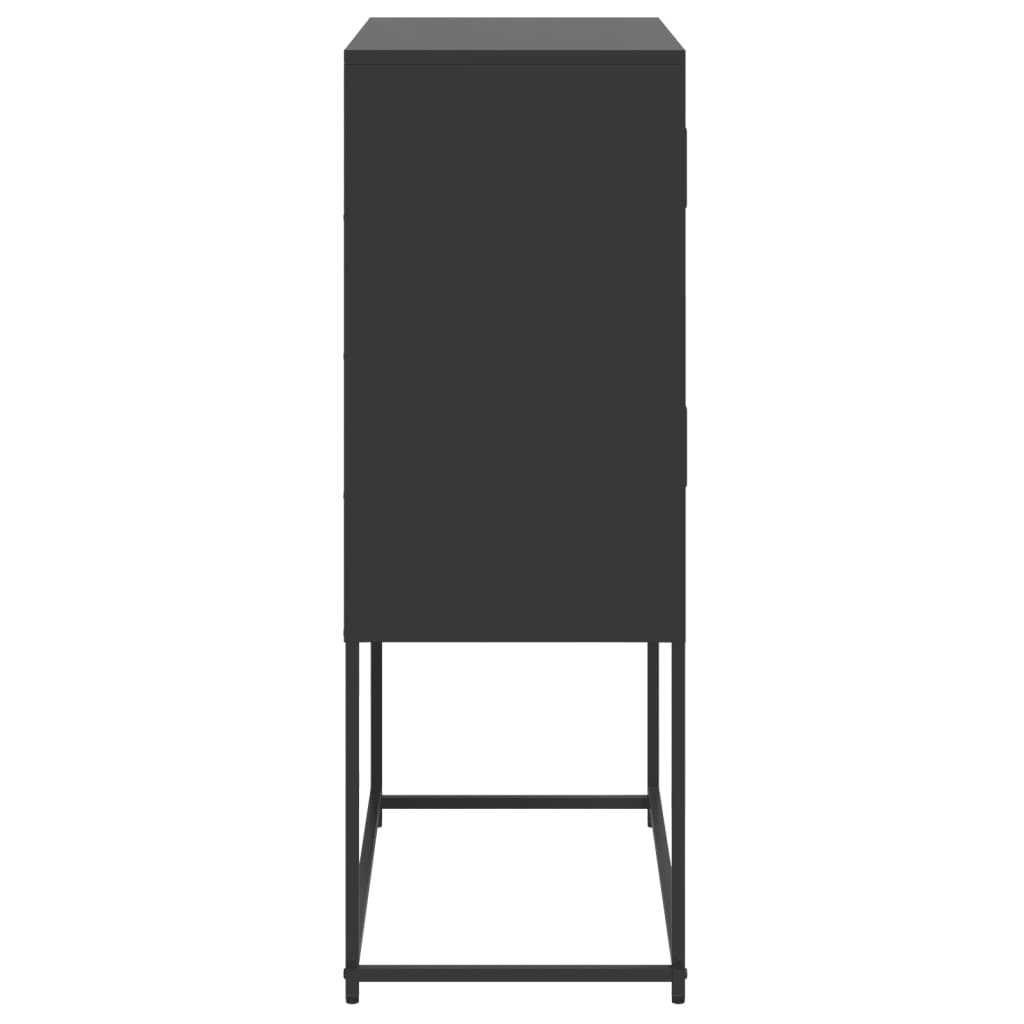 Sideboard Black 68.5x38.5x107 cm Steel