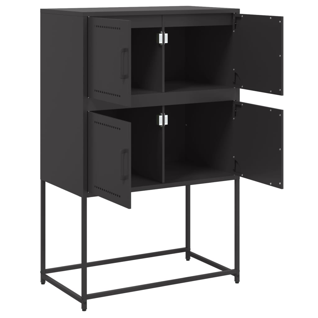 Sideboard Black 68.5x38.5x107 cm Steel