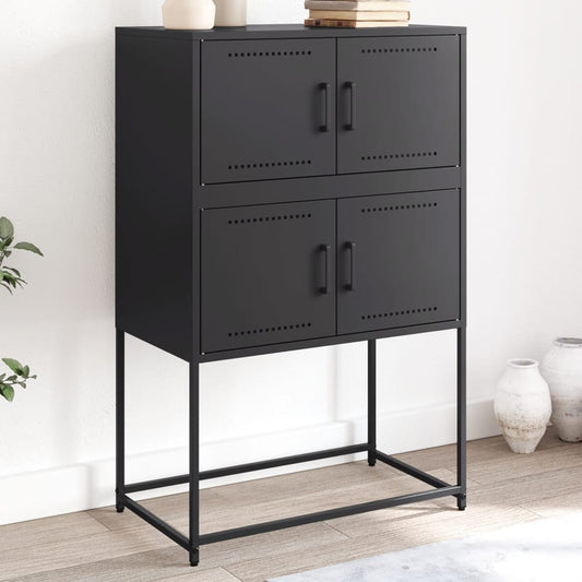 Sideboard Black 68.5x38.5x107 cm Steel