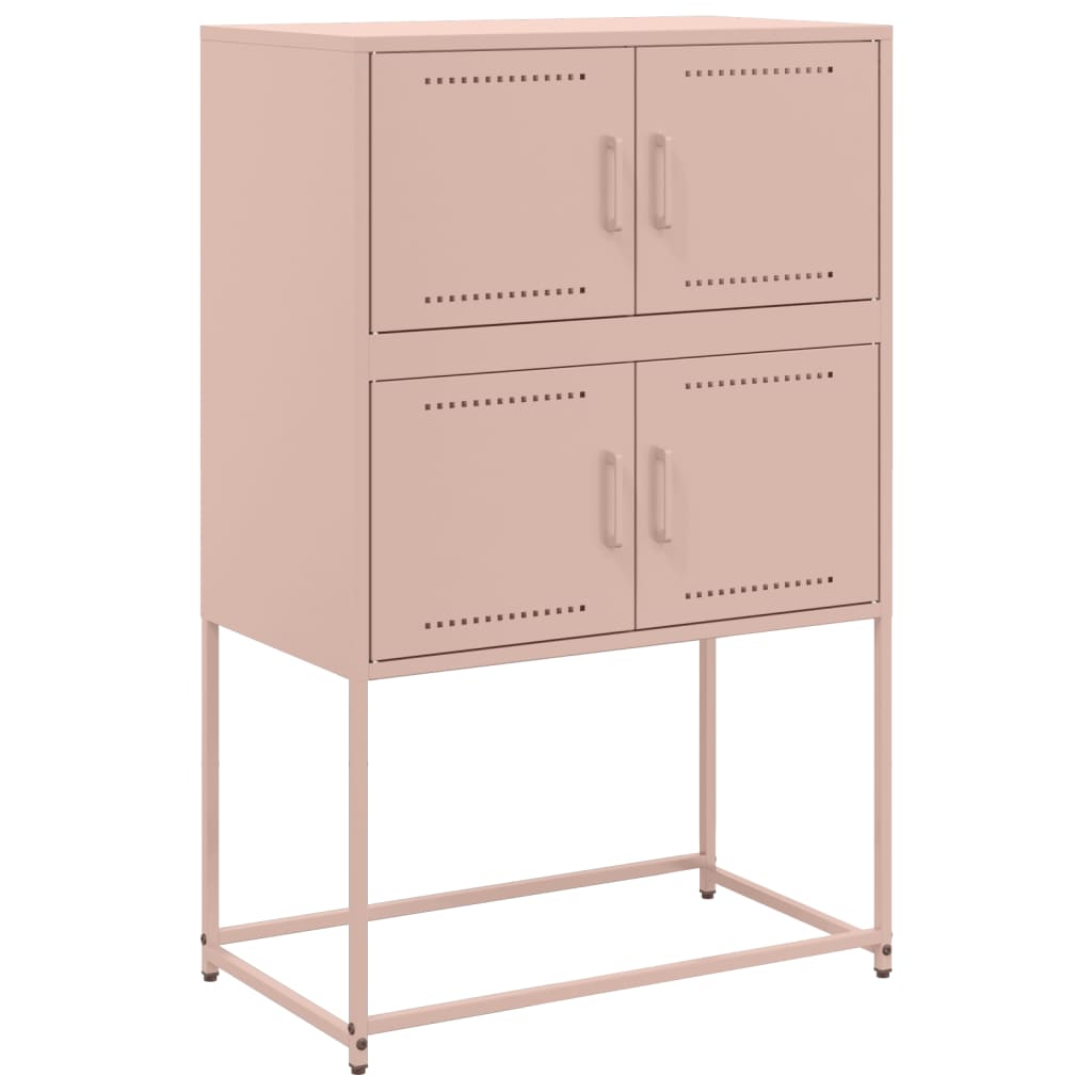 Sideboard Pink 68.5x38.5x107 cm Steel