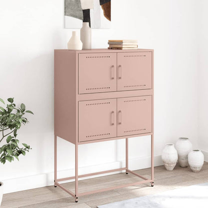 Sideboard Pink 68.5x38.5x107 cm Steel