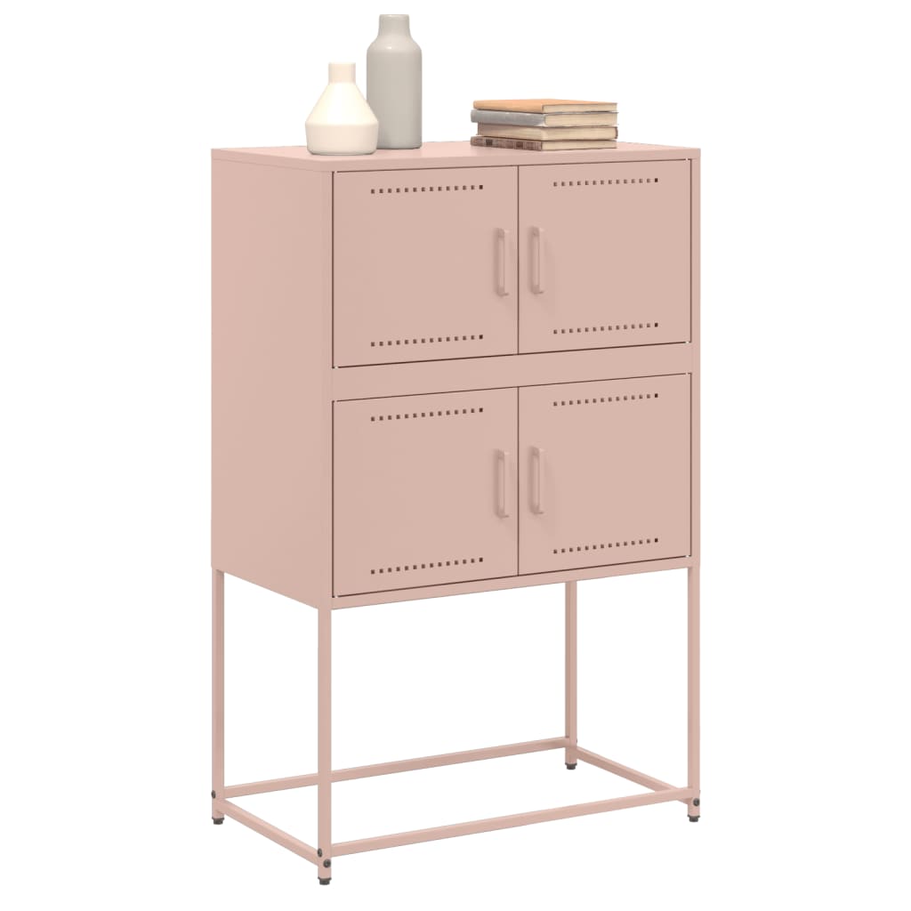 Sideboard Pink 68.5x38.5x107 cm Steel