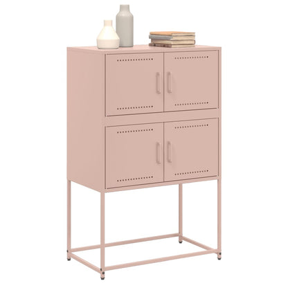 Sideboard Pink 68.5x38.5x107 cm Steel