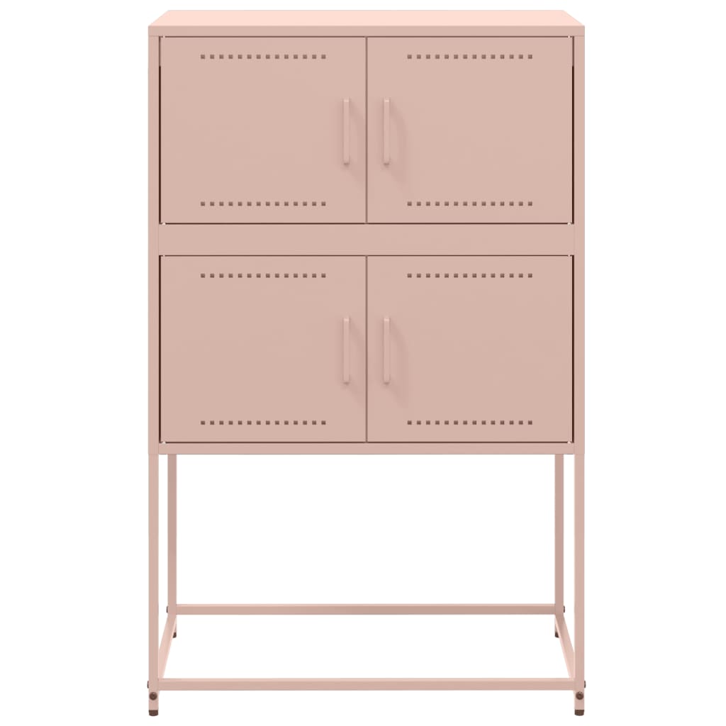 Sideboard Pink 68.5x38.5x107 cm Steel