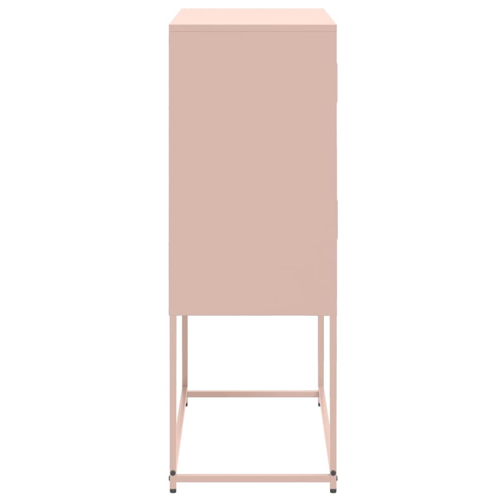 Sideboard Pink 68.5x38.5x107 cm Steel