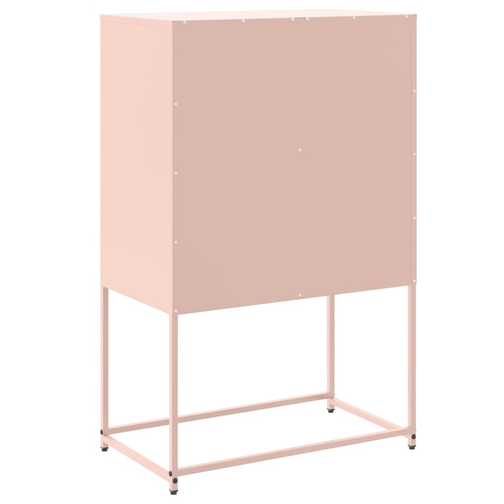 Sideboard Pink 68.5x38.5x107 cm Steel