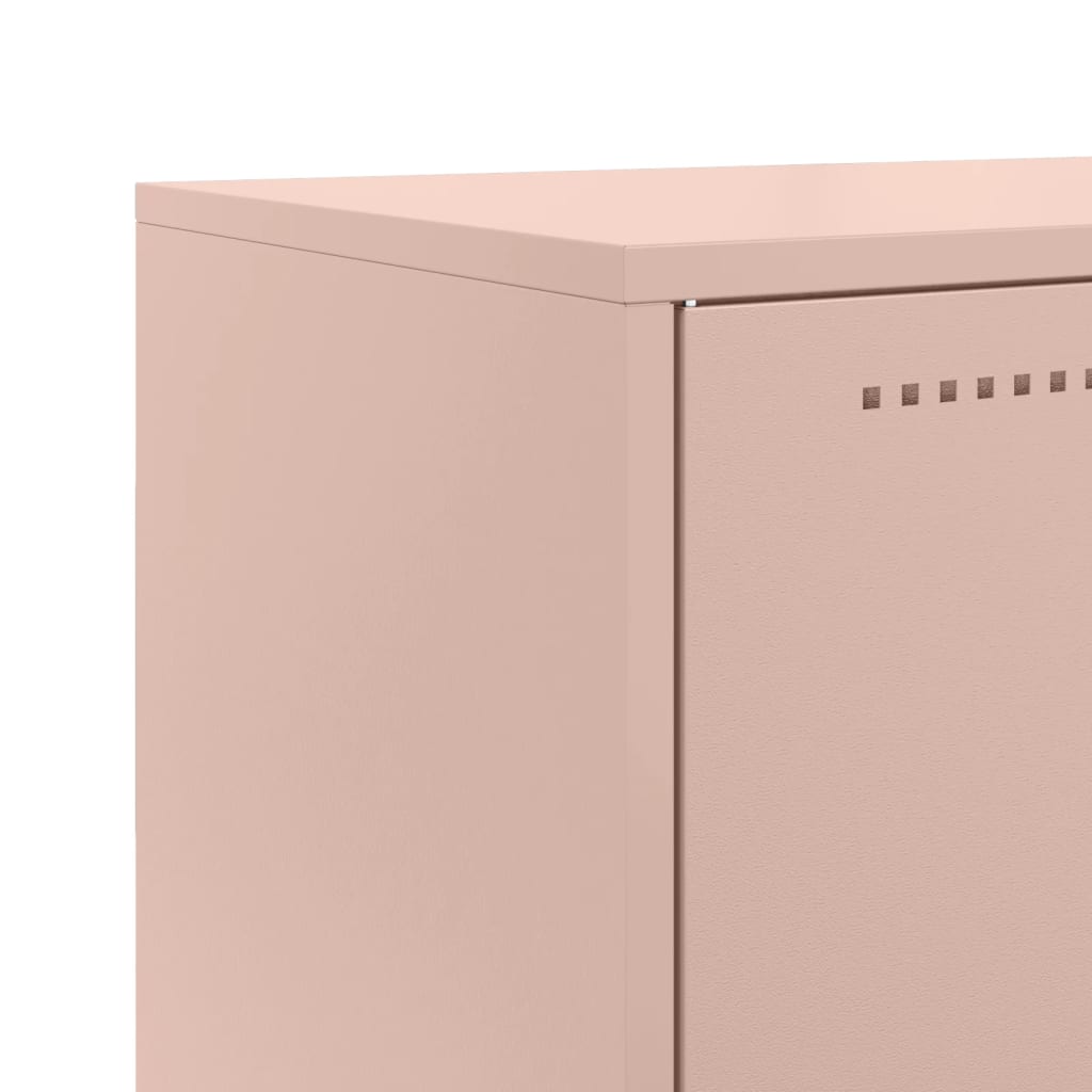 Sideboard Pink 68.5x38.5x107 cm Steel