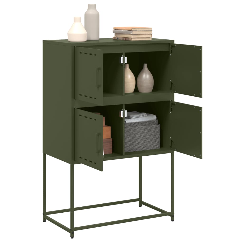 Sideboard Olive Green 68.5x38.5x107 cm Steel