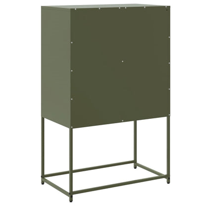 Sideboard Olive Green 68.5x38.5x107 cm Steel