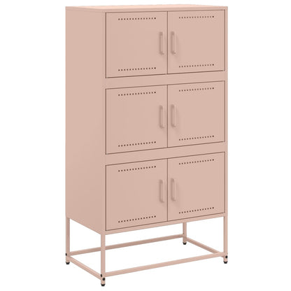 Sideboard Pink 68.5x38.5x123.5 cm Steel