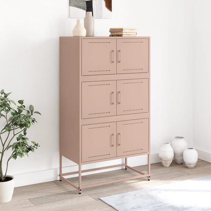 Sideboard Pink 68.5x38.5x123.5 cm Steel