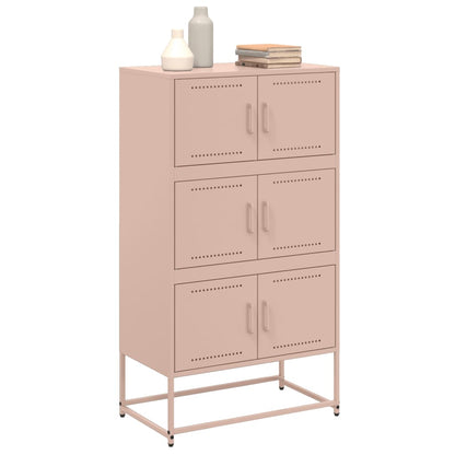 Sideboard Pink 68.5x38.5x123.5 cm Steel